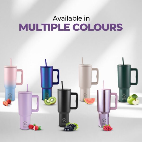 DOCAT 1200ML Stainless Steel Tumbler with Lid and Straw, Hot and Cold Double Insulated Sipper Mug - Image 8